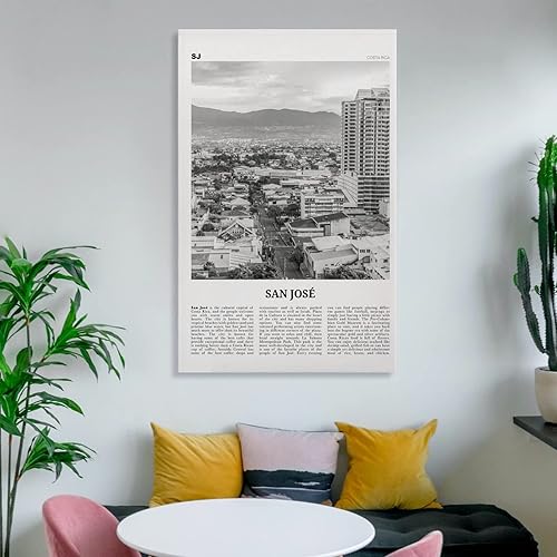Miniatura 6 de Impresión de San José en blanco y negro de Costa Rica, arte de pared de San José, póster de San José, foto de San José, póster artístico en lienzo