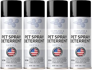 Berkland 4-Pack Refill for PetSafe SSSCat Spray Deterrent - Non-VOC Pet-Safe Dog & Cat Repellent for Counters, Furniture - Made in USA