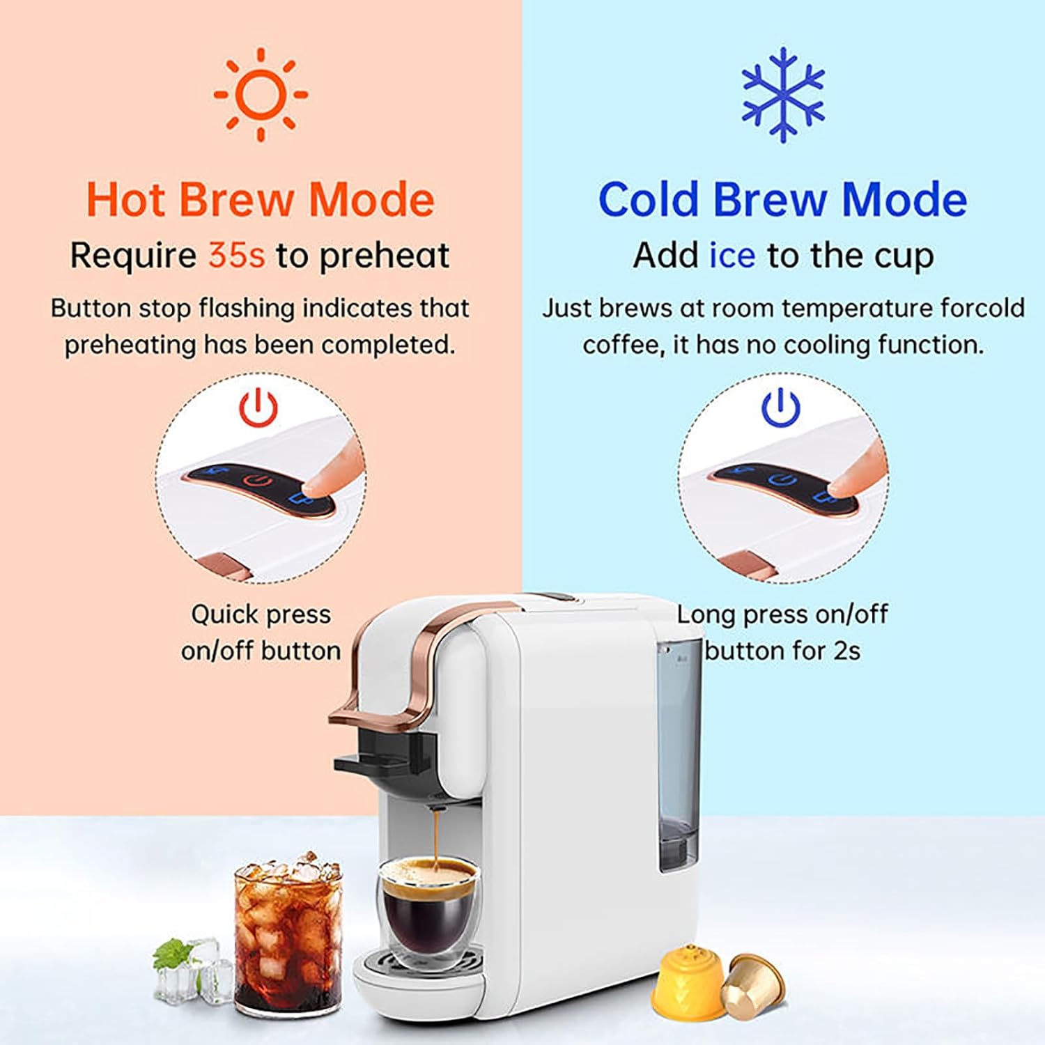 人気，低価 GOURMIAコーヒーマシーン（4-in-1・マルチカプセル対応）