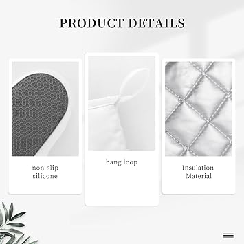 Purple Morning Glory Silicone Oven Mitts Set of 2, Heat Resistant Non-Slip Oven Gloves Soft Cotton Lining Baking Glove BBQ Gloves for Cooking Baking Grilling Microwave Kitchen Mitten