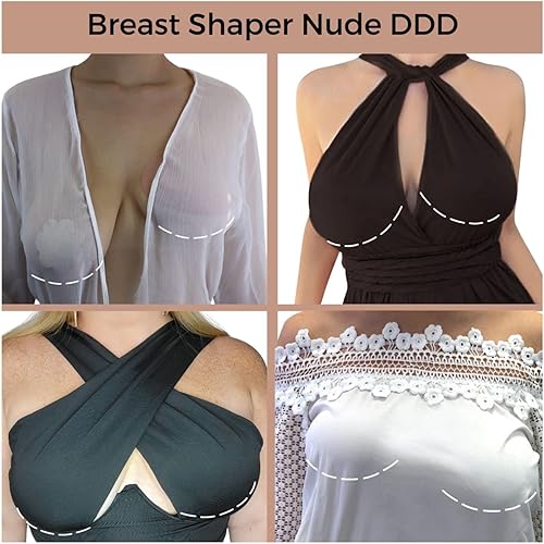 Miniatura 10 de Moldeadores de senos desnudos para mujer, talla DDD, desnudoDDD, Desnudo