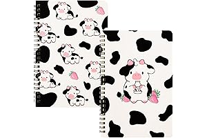 L1rabe 2 A5 Cow Print Notebook for School