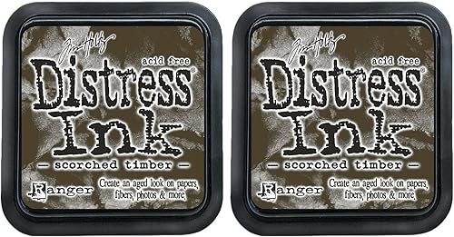 Miniatura 2 de Almohadilla de tinta Tim Holtz de madera quemada, 3 x 3 pulgadas