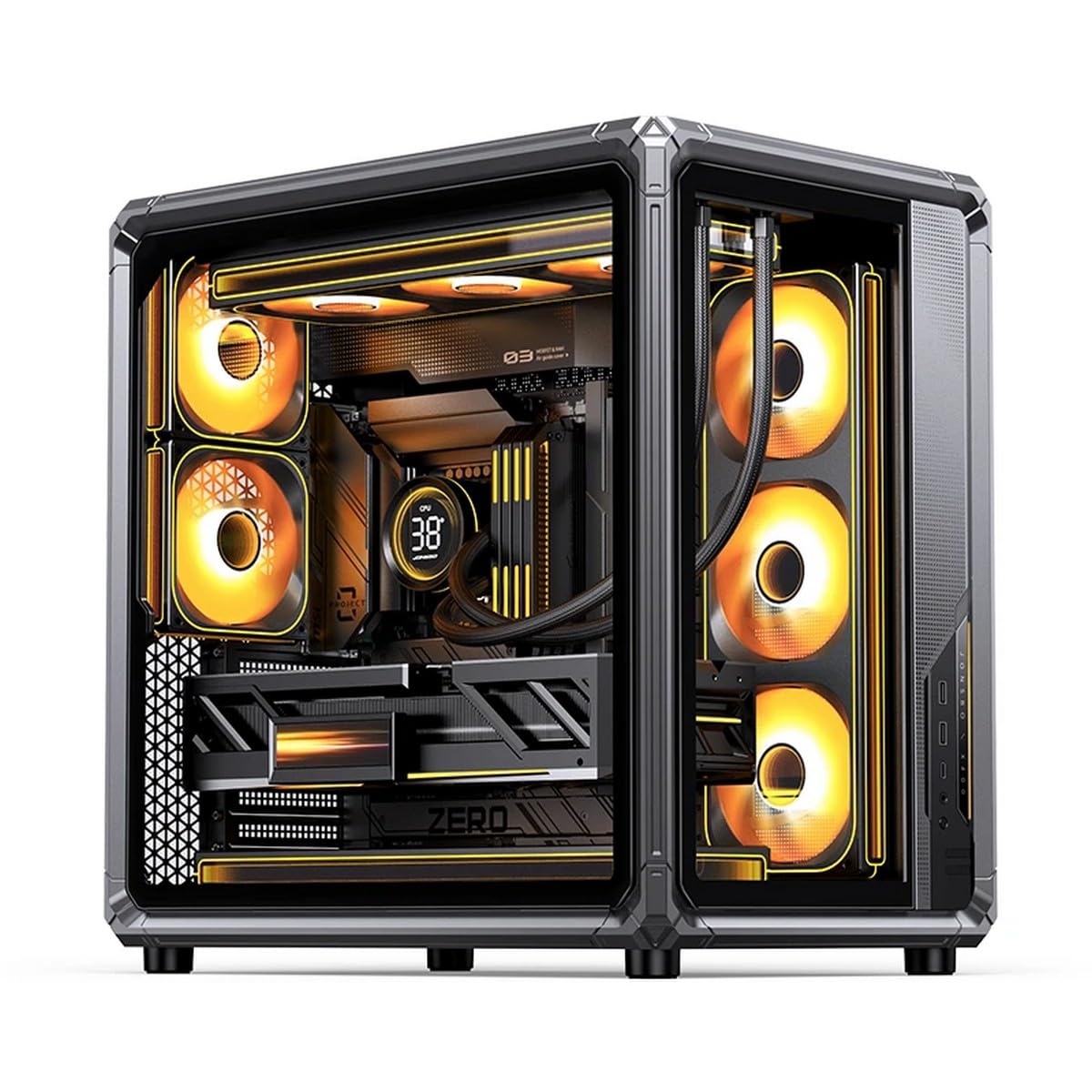 Jonsbo X400 Gray Midi-Tower PC-Geh?use ATX Back-Connect Tempered Glass Grau