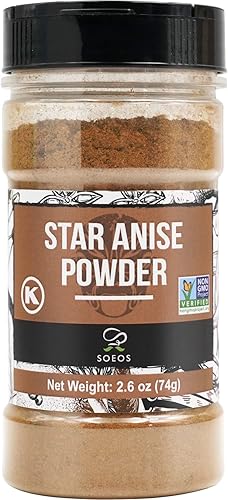 Soeos Polvo chino de anís estrellado de 26 onzas 261oz semillas de anís estrellado chinas molidas especia de estrella de anís seco anís estrellado