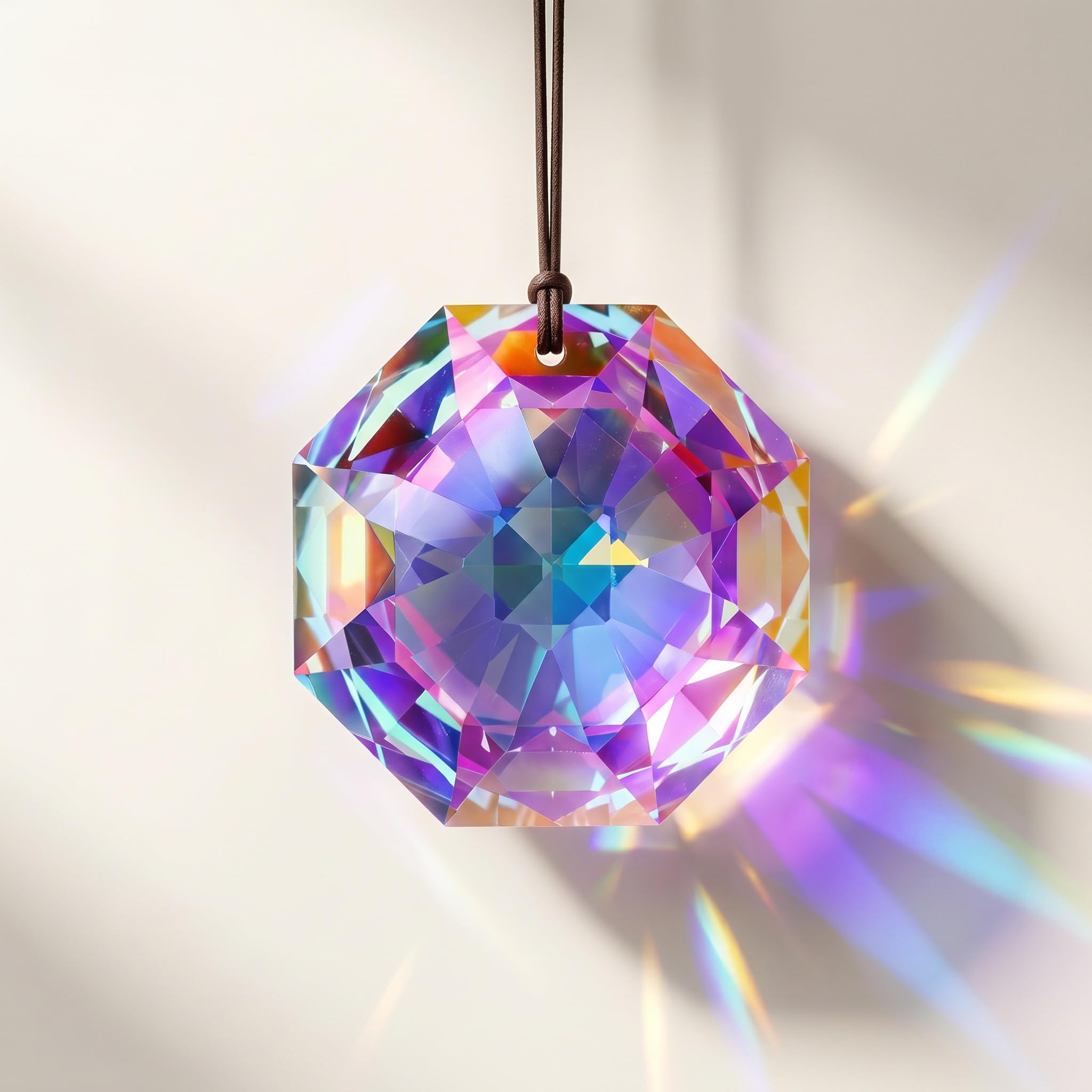 76mm Prismas para Ventana, Suncatcher Cristal, Cristal Colgante, Atrapasueños de Cristal Facetado, Atrapasueños Cristals Grande, Atrapasoles Colgantes de Cristals, para Jardines, Ventanas