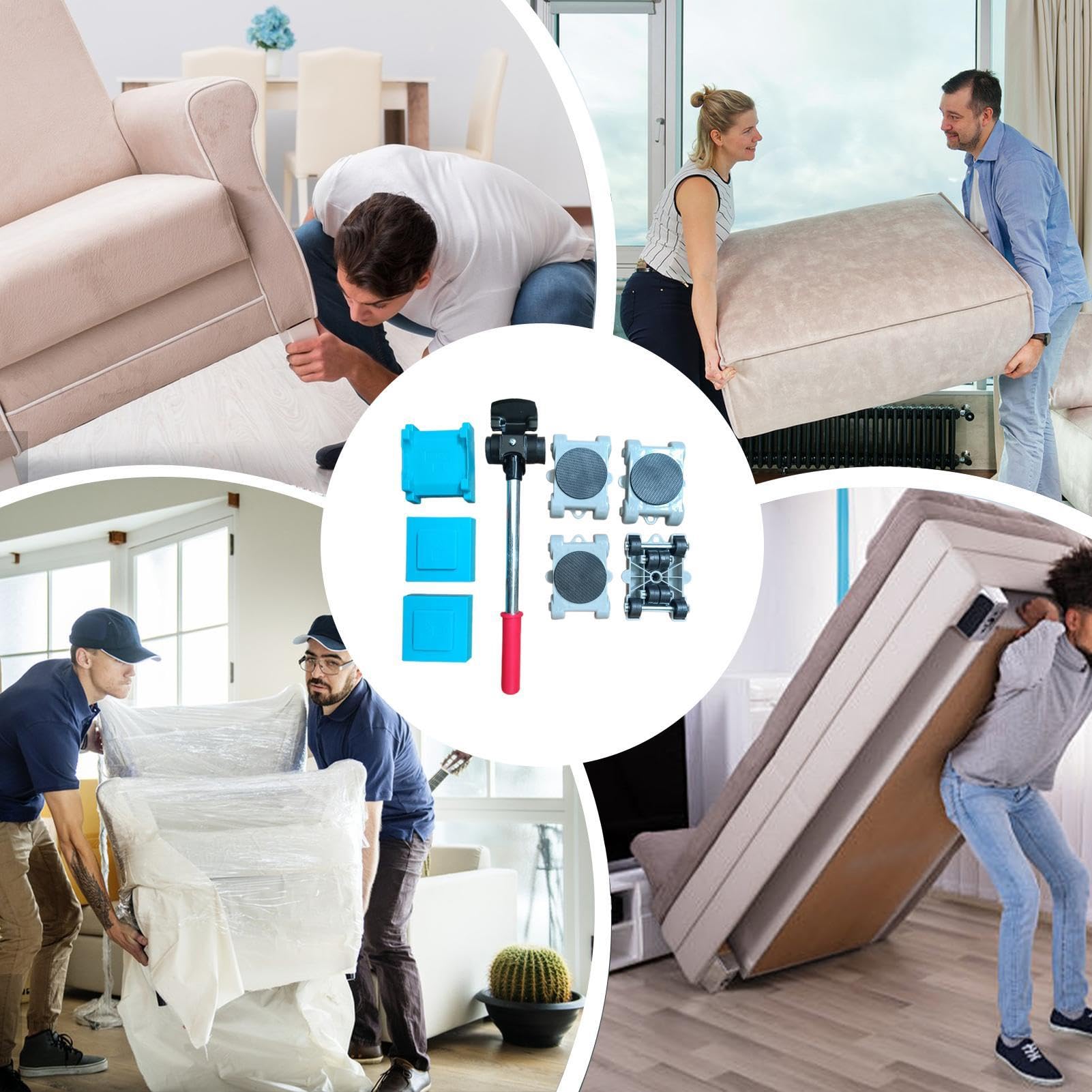 Sollevatore Per Mobili Con Ruote Portatile Kit Di Movimento Per Mobili - Foto 9