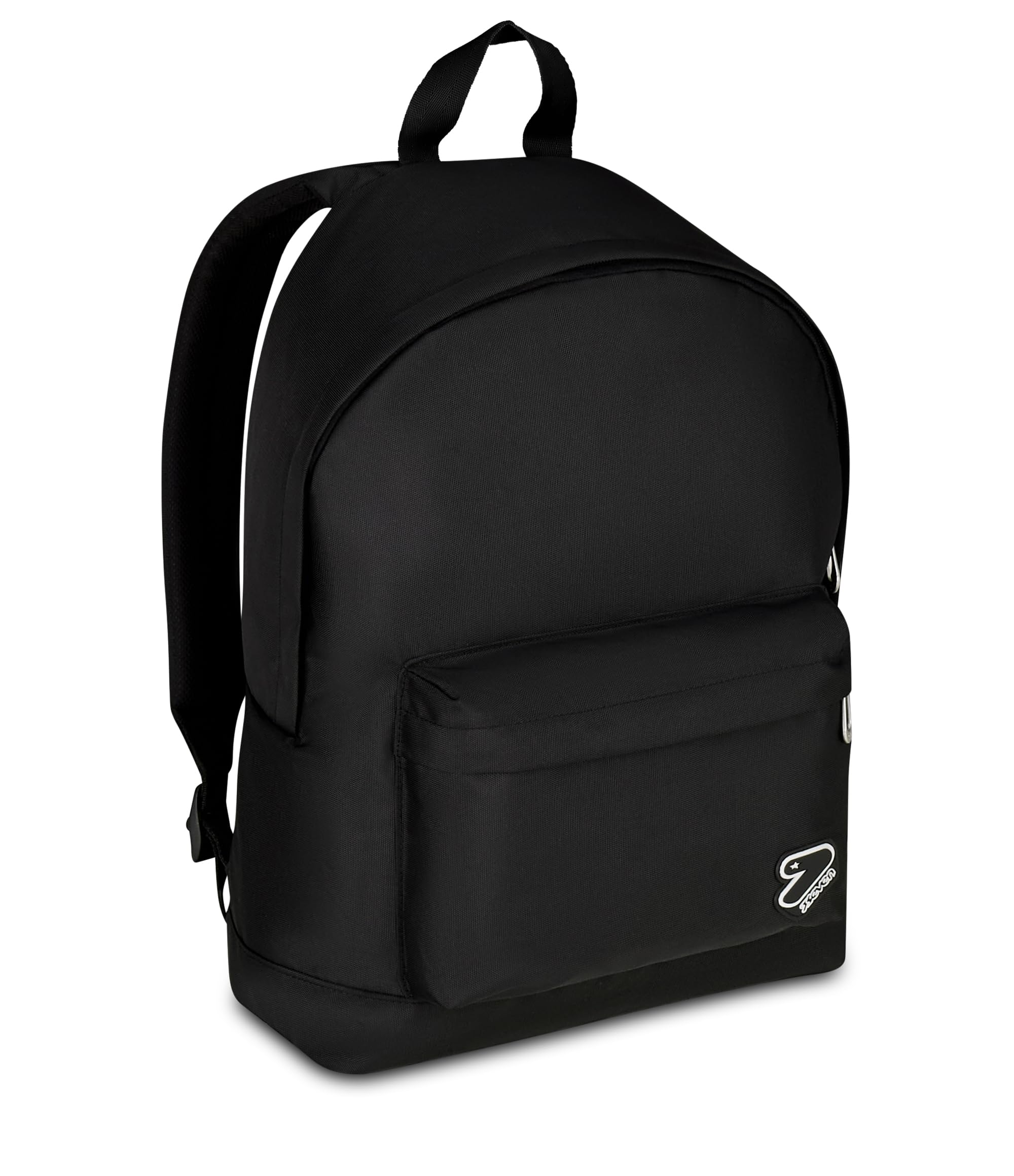 Seven Zaino Scuola TECH LINE, Monoscomparto, Nero, 23 L, Tasche multifunzione, Tasca frontale, Scomparto interno porta pc ablet, Scuola media e superiore, Per bambini e ragazzi