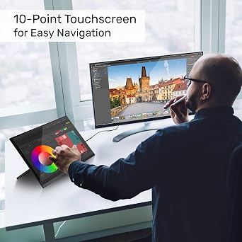 SideTrak Solo Pro 15.8 Touchscreen Portable Monitor for Laptop | FHD LED IPS Dual Display, 10-Point Touch, USB-C & HDMI Laptop Screen Extender for Mac, PC, Chrome, HDR (Touchscreen)