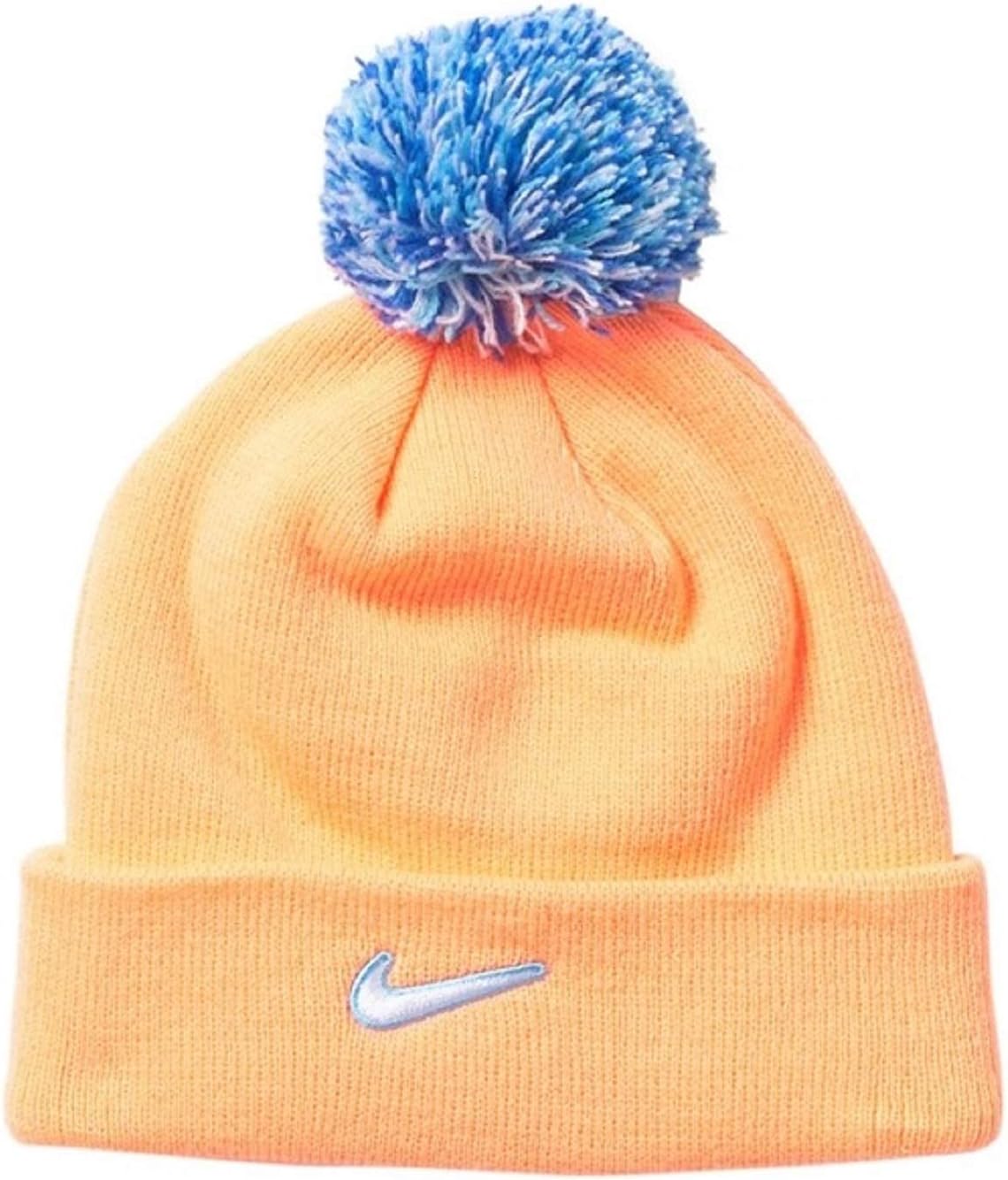 Nike Little Girls Knit Pom Beanie Peach 4/6X