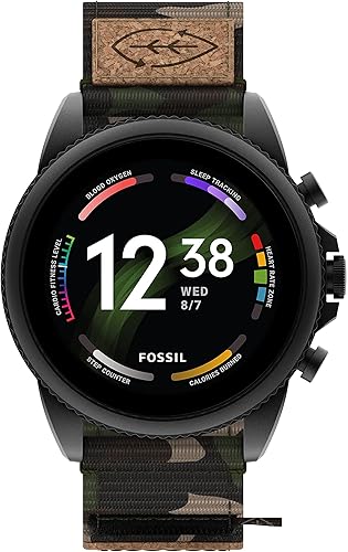 Fossil Reloj inteligente con pantalla táctil Gen 6 de 1732in con Alexa integrado frecuencia cardíaca oxígeno en sangre seguimiento de actividad GPS