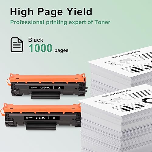 Miniatura 3 de ZIPRINT Cartucho de tóner 48a compatible con HP 48A Cartucho de tóner negro CF248A Funciona con HP Laserjet Pro M15w M15a M16w M16a, HP Laserjet MFP