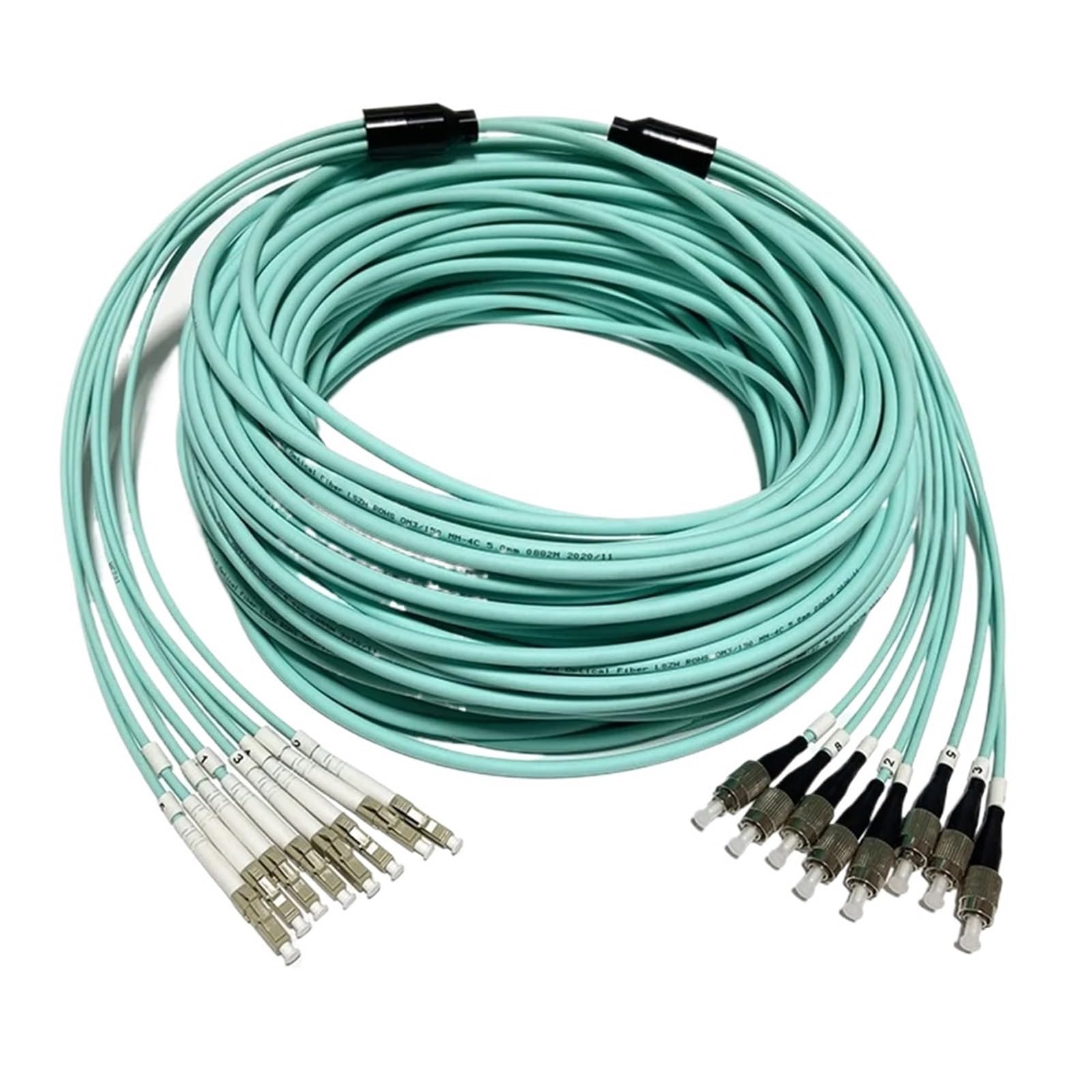 Câble de raccordement à fibre optique blindé à 8 conducteurs 1-50 m OM3 (5m 2pcs SC-SC)