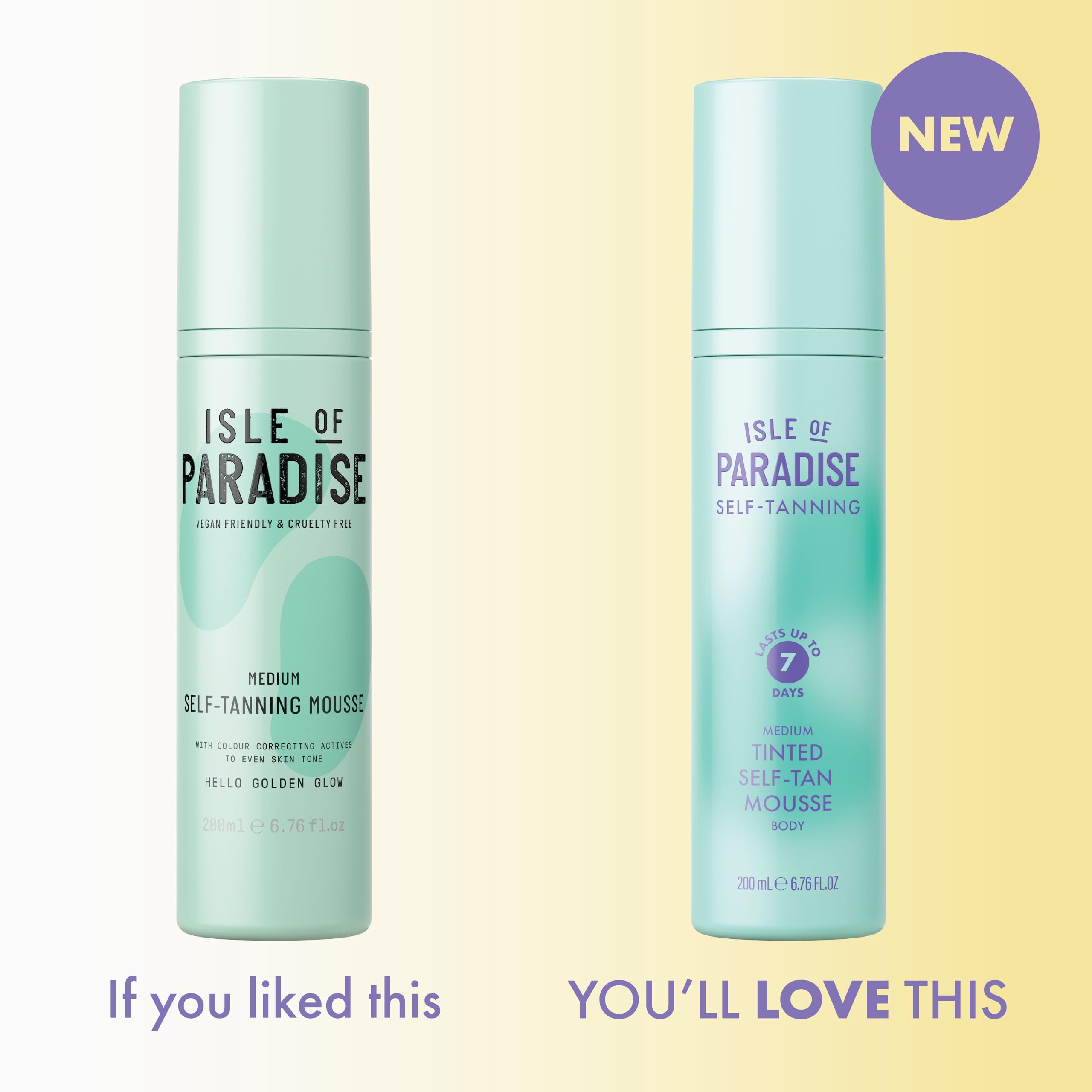 Isle of Paradise Tinted Self Tanning Mousse- Streak-Free Self Tanner, Natural-Looking & Lasts Up to 7 Days, Vegan & Cruelty Free Sunless Tanning Foam Mousse, 6.76 fl oz.