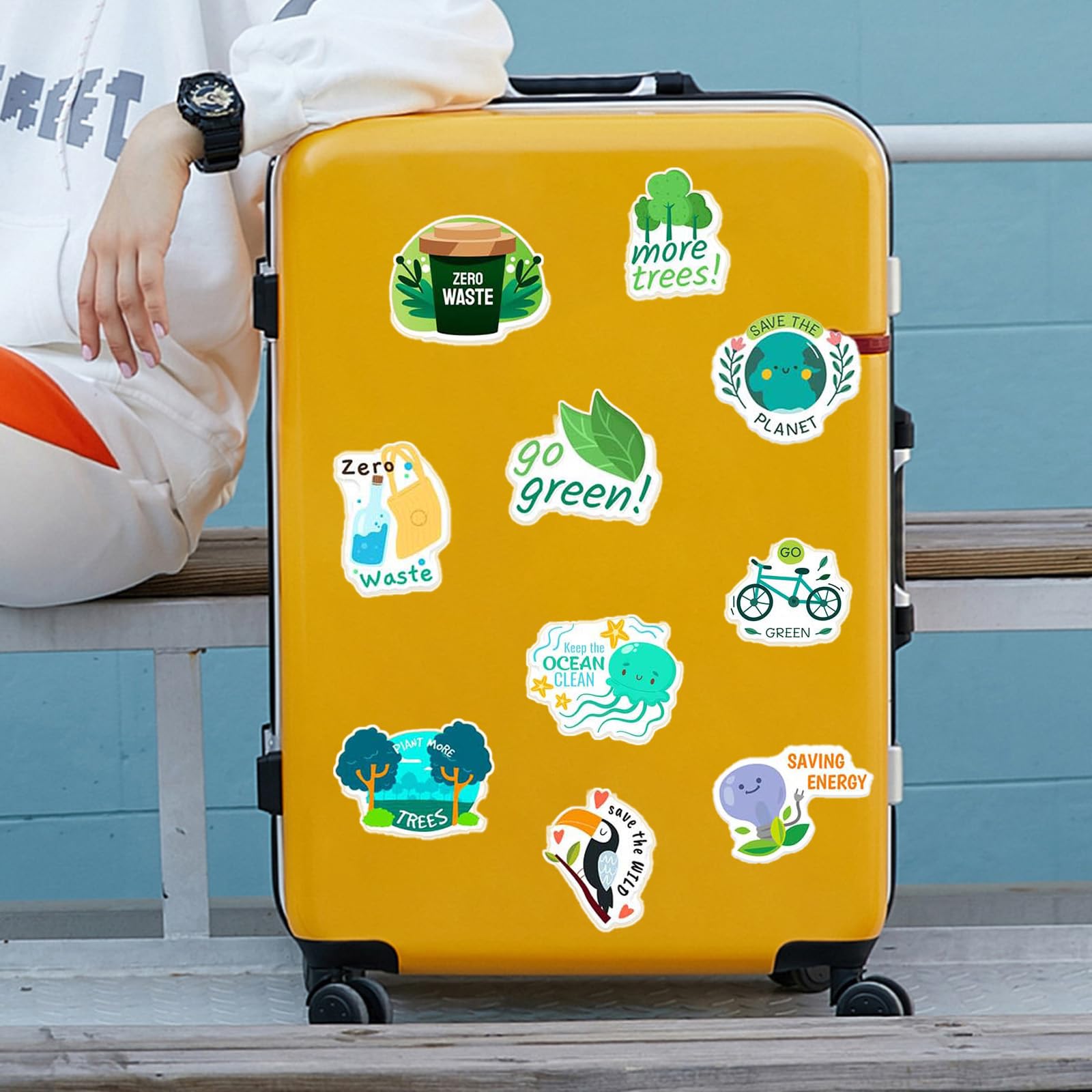 Environmental Protection Stickers, 60 PCS Eco Theme Decals for Adults and Teens - Image 3