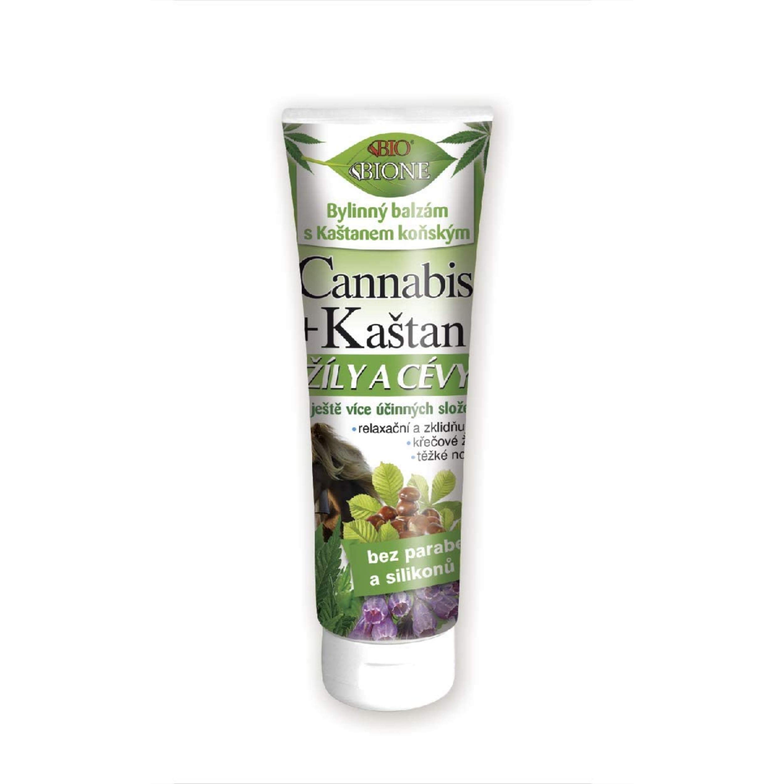 BIONE Bálsamo de cáñamo para las venas varicosas con castaño de indias y aceite de cáñamo 200 ml