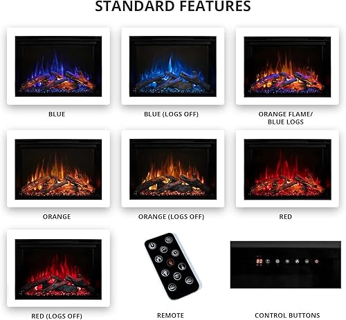 Miniatura 2 de Modern Flames - Chimenea eléctrica integrada Redstone de 30 pulgadas