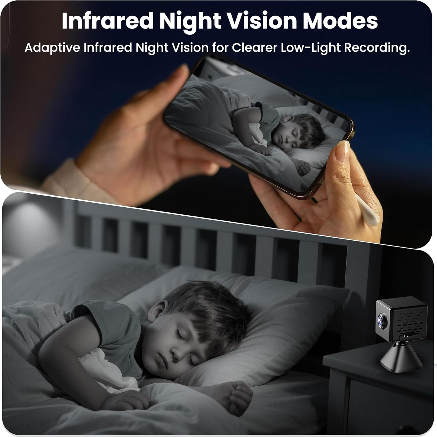 Hidden Camera, Spy Camera with 4K Live View, Motion Detection Nanny Cam Hidden Camera, Mini Camera with Cloud & SD Storage, Night Vision Spy Cam, Quick Setup Indoor Camera for Baby, Pet and Older