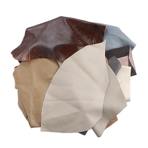 Leather Scraps 1 kg various shades of brown assorted Craft