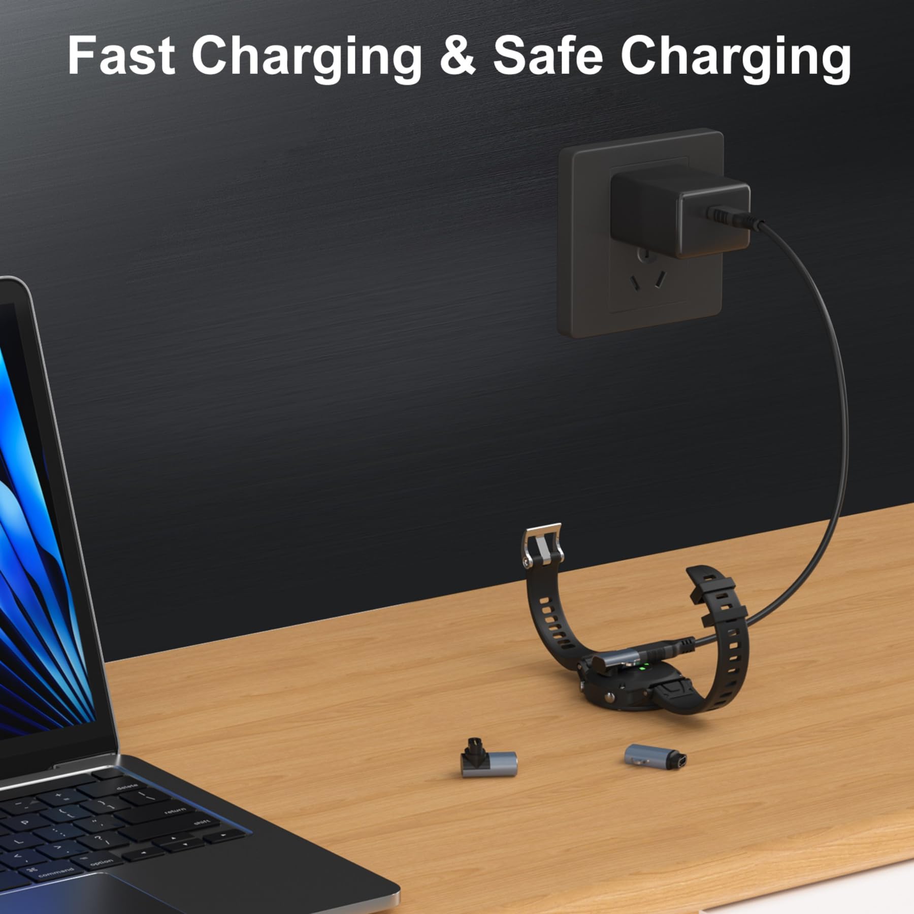 Adapter USB C, 2 sztuki, do Fenix 8/7/7X/7S/6/E, Forerunner 165/965/955/945/265/45, Vivoactive 5/4S, Venu 3/3S/2S/SQ, Epix Pro 2, Instinct