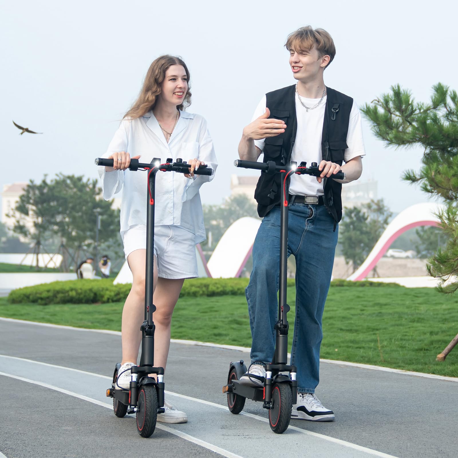 EVERCROSS EV85F Monopattino Elettrico Adulto, 8,5'' Scooter Elettrico Pieghevole - APP, Motore da 350W, Batteria da 7,8AH, Peso di 15KG, Carico Massimo 120KG, Doppio Freno, Doppio Ammortizzatore