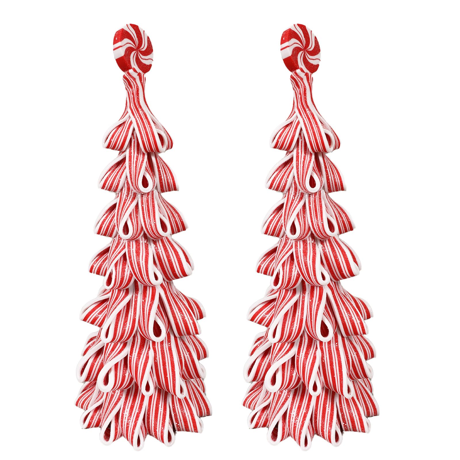 Christmas Tree Tabletop Ornament, PVC Soft Clay Freestanding Holiday Decor for Shelf, Counter, Mantel and Desktop Display Christmas Tabletop Ornament Holiday Shelf Decor Freestanding Tree Display
