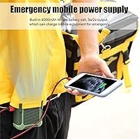 Vista 3 de Gpmsign - Ventilador de refrigeración portátil Gpmsign, ventilador de cinturón personal con clip en la cintura, ventilador de clip de cintura, Azul