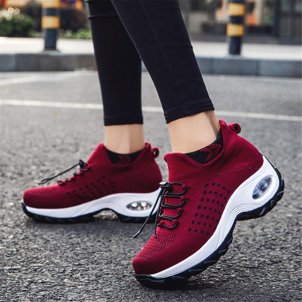 Hitmars Scarpe Ginnastica Donna Sneakers Running Camminata Corsa Basse Air Traspiranti Sportive Nero Blu Rosa Cachi Bianca Taglia 35-44