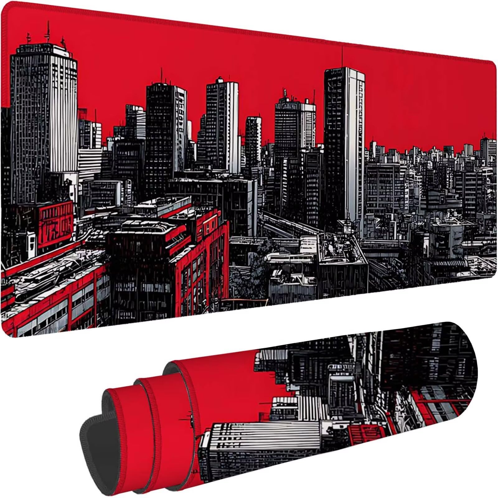 Tapis de Souris - 1000x500x3mm, Tapis Souris d'Ordinateur, Ville 0-z89