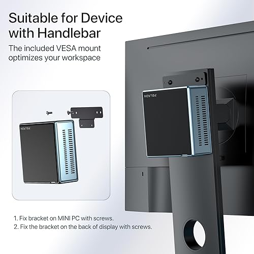 Vista 29 de Trycoo Mini PC AMD Ryzen 5 5500U (4.0GHz) Mini procesadores 16GB DDR4 RAM 512GB SSD Micro PC Soporte 4K @60Hz Salida triple WiFi6 BT5.2 Dual RJ45