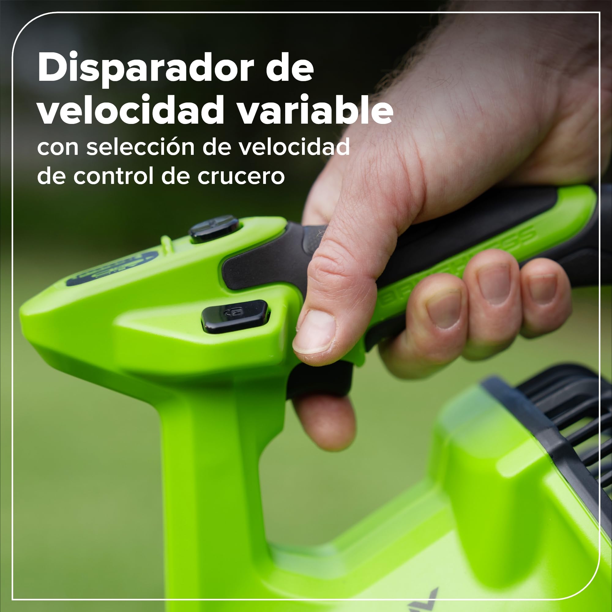 Greenworks Soplador de Hojas 24V Premium, Motor Sin Escobillas, 14,58 m³/min, 209 km/h, Tecnología QUIETFORCE, Control de Crucero – Solo Herramienta BL24515A1