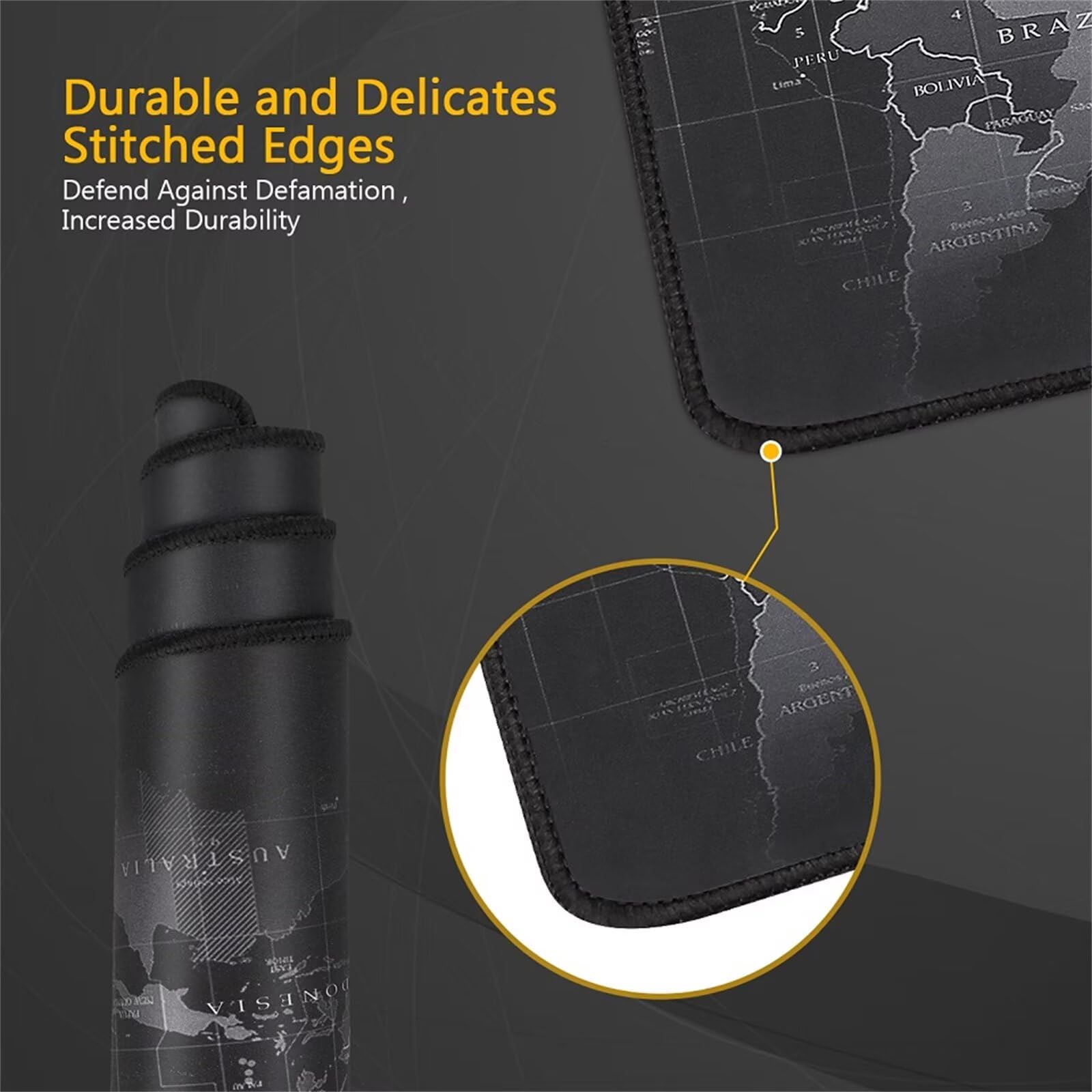 Alfombrilla de ratón para Juegos 1200x600x2mm,Mousepad XXL,Alfombrilla de ratón Antideslizante e Impermeable con Bordes cosidos para Juegos, Oficina y hogar - Color Rayado