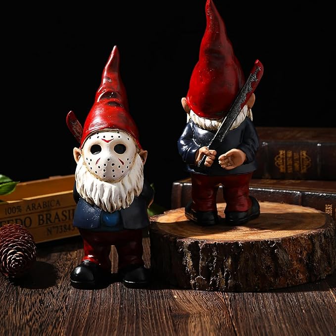 Horror garden gnome statue