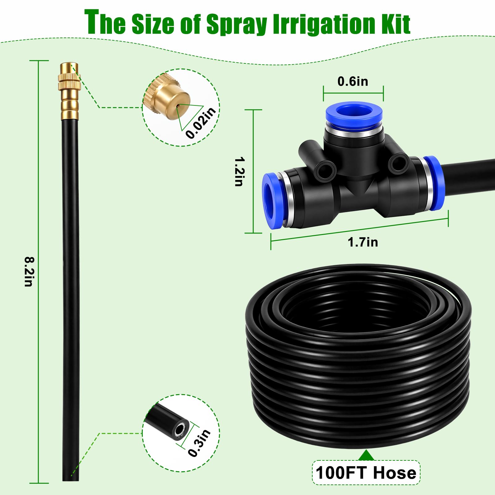 360° Curved Système D'Irrigation Jardin, 30M Kit Arrosage Automatique Avec Raccords Rapides, 24 Buses En Cuivre Orientables, Système D'Irrigation Goutte À Goutte Pour Plantes, Jardin, Pelouse Et Serre