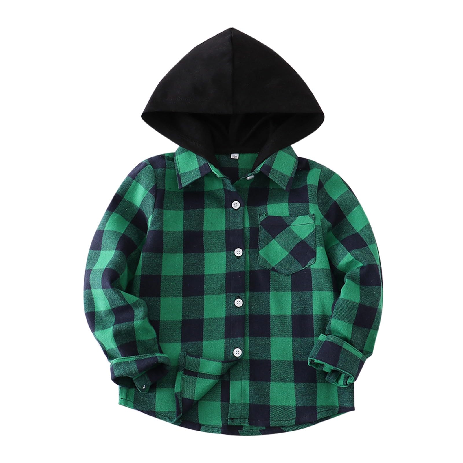Camisa de manga larga con botones a cuadros para niñas y niños, ligera, informal, para la escuela