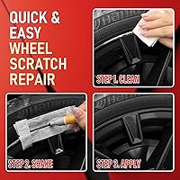 Vista 5 de Kit de reparación de arañazos para llantas SMAPHY, kit de reparación de bordillazos para llantas, kit de reparación de llantas de aleación DIY, kit