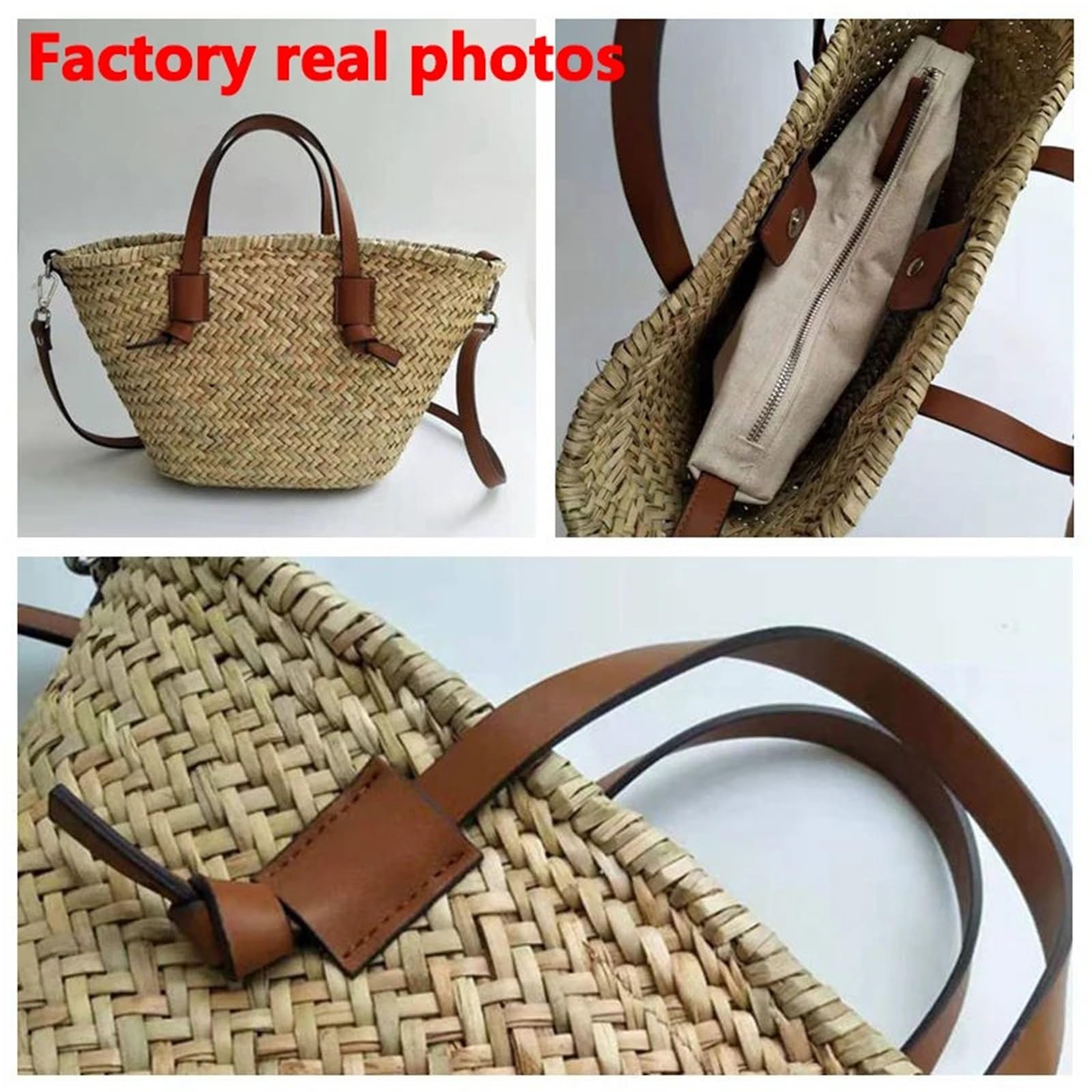 Lässige gewebte Korbtasche für Damen, Handtaschen, handgefertigt, für Sommer, Strand