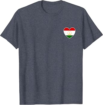 I Heart Tajikistan - Fun Tajik Flag Heart T-Shirt