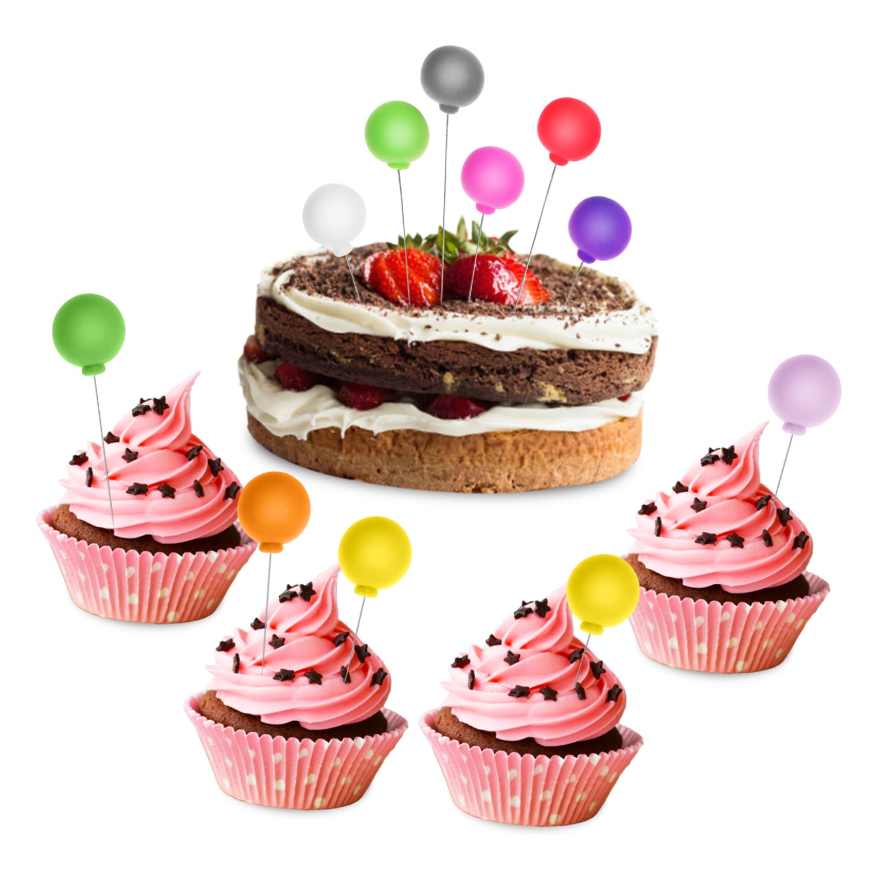 30 Pièces Boules Décoratives en Mousse Mini Ballon pour Gâteau