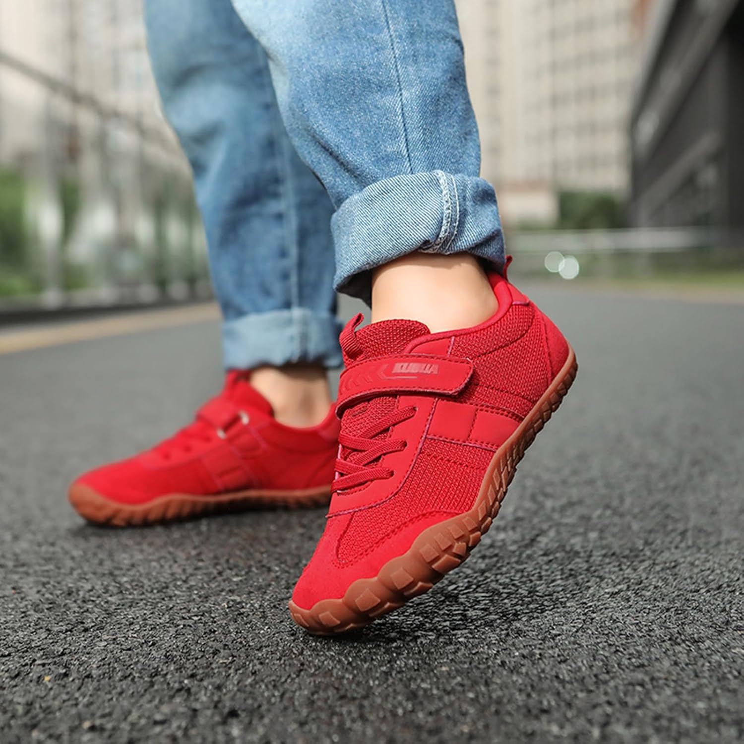 KUBUA Boys Girls Sneakers Kids Barefoot Shoes Comfort Anti-Slip Walking Shoes for Indoor Outdoor Toddler Little Big Kid