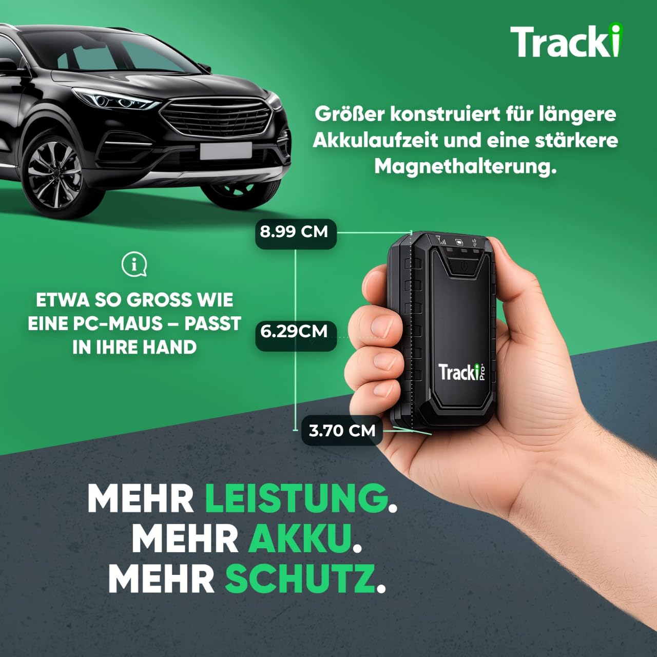 Tracki GPS-Tracker für Fahrzeuge, Autos, Kinder, Vermögenswerte. Abonnement erforderlich 4G LTE GPS-Tracking-Gerät. Unbegrenzte Entfernung, USA und weltweit. Klein, tragbar