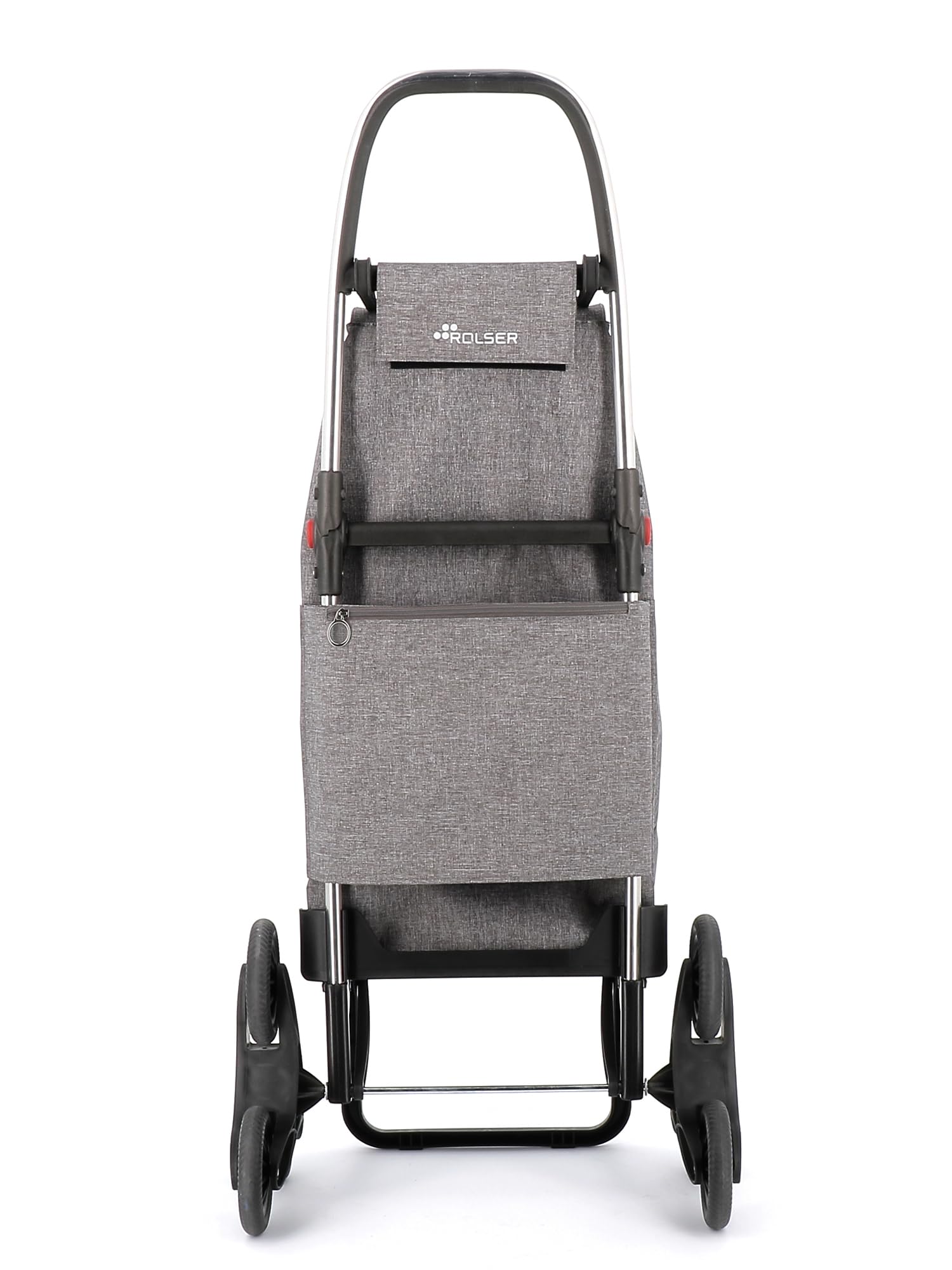 Klappbarer Einkaufstrolley Rolser I-Max Tweed 6 Räder Treppensteiger - Grau