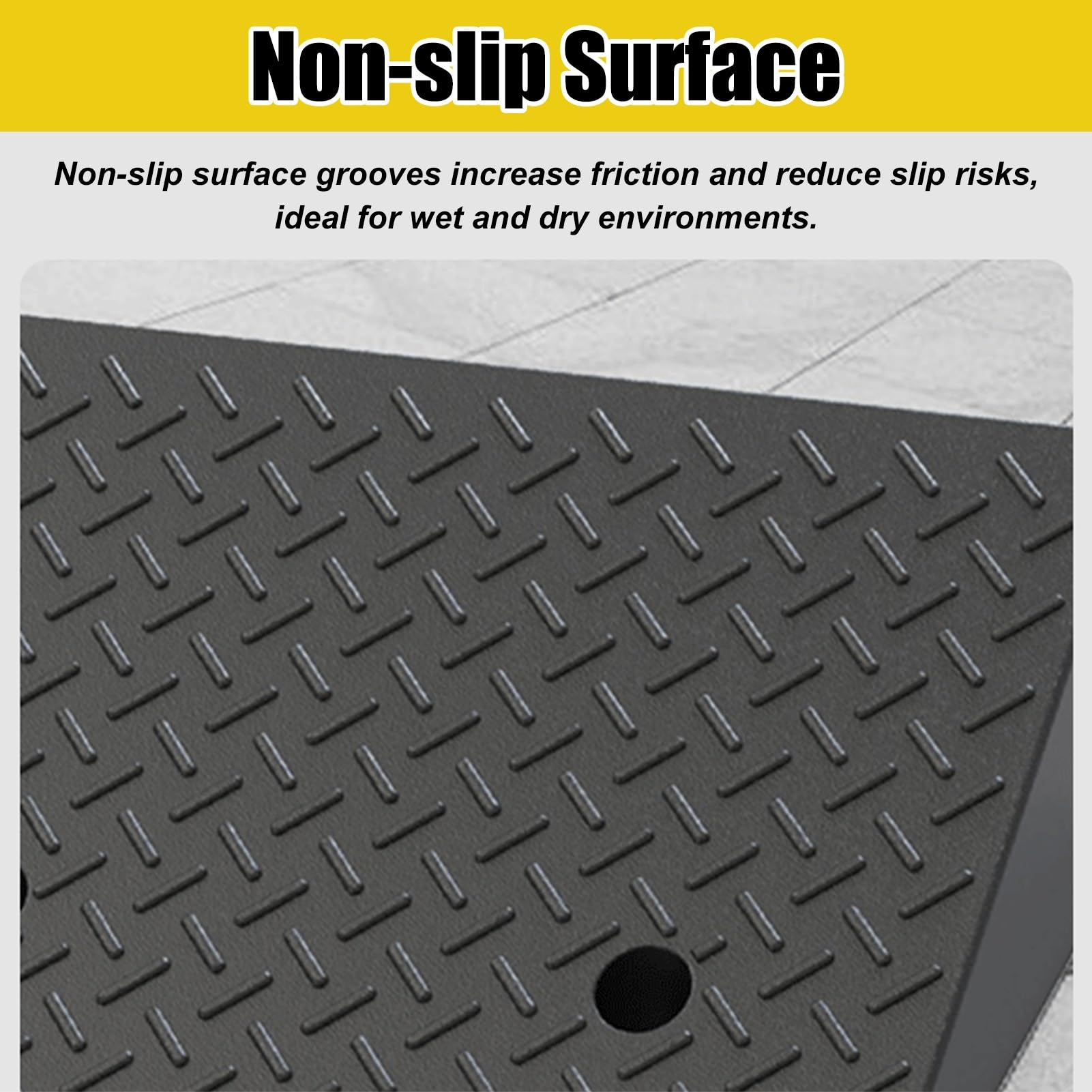 Rampas para Silla de Ruedas Coches Motos Rampa de Umbral de Goma para Exteriores, Rampas Antideslizantes para Entradas de Vehículos, Rampa de Acceso para Sillas de Ruedas(7cm/2.8in)
