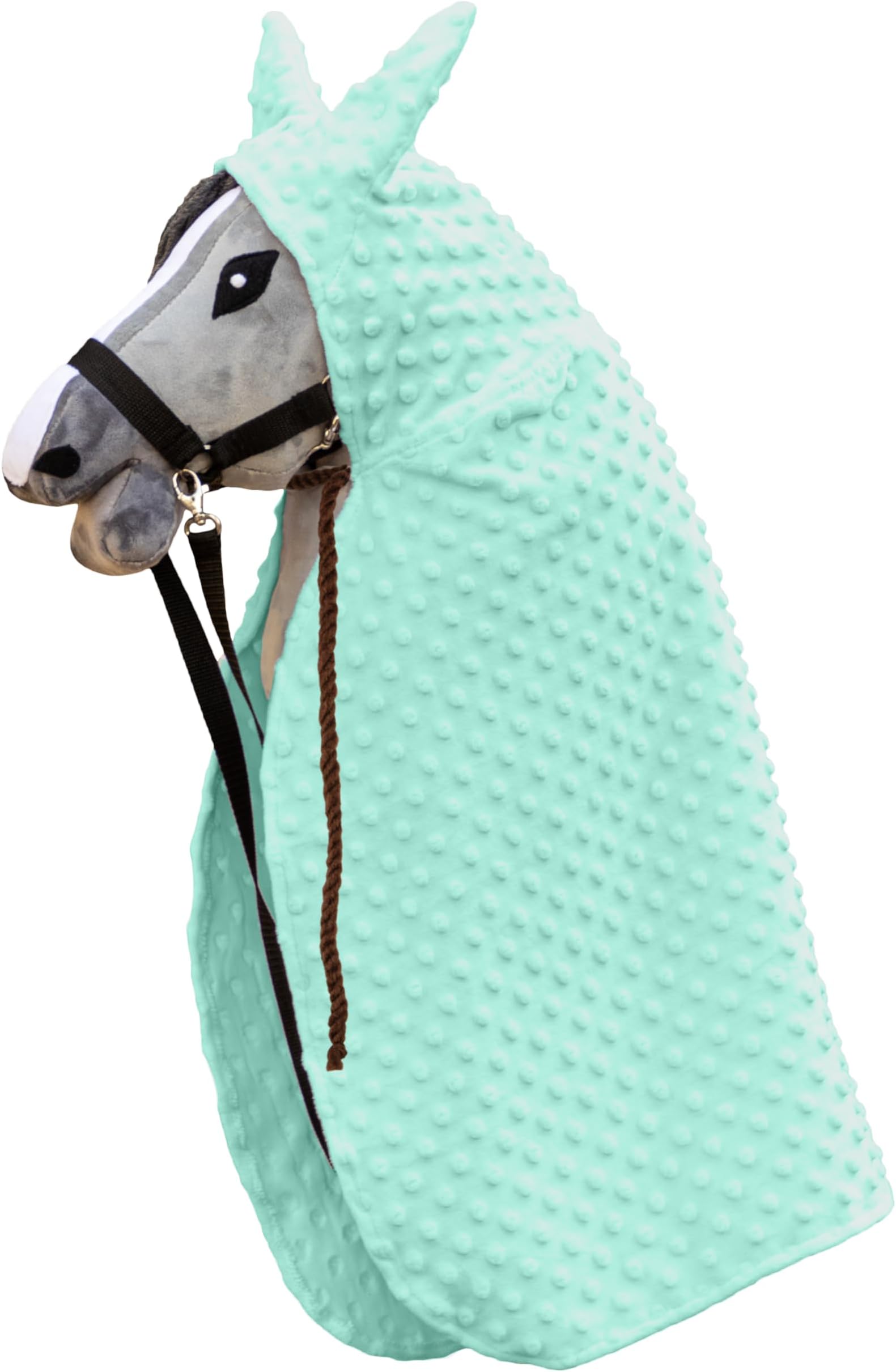 SKIPPI Cape for Horse Skippi Mint, Hobby Horse Accessories, Cape with Hood for Hobbyhorse, for Most Horses A3 and A4