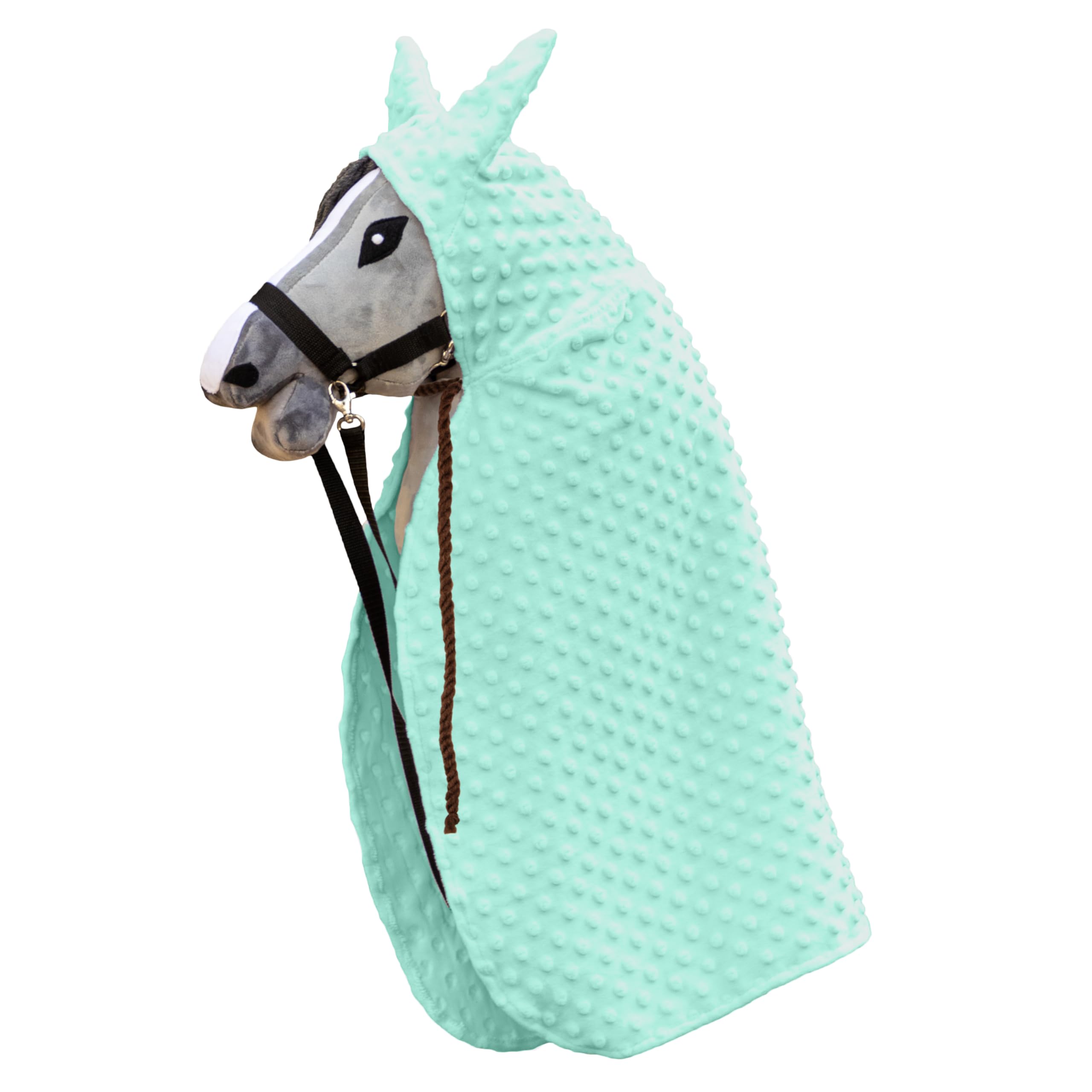 SKIPPI Cape for Horse Skippi Mint, Hobby Horse Accessories, Cape with Hood for Hobbyhorse, for Most Horses A3 and A4