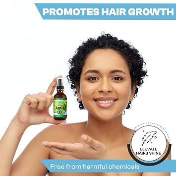 Amla Oil - 100% Pure Virgin Indian Gooseberry for Hair Growth, Beard, and Scalp - 4 oz Glass Bottle
