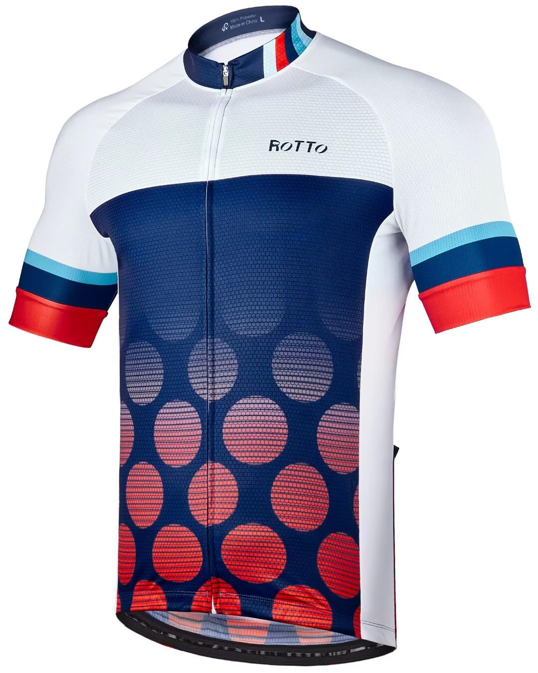 ROTTO Maillot Cyclisme Homme Respirant Tee Shirt Manche Courte Série de Lignes Simples
