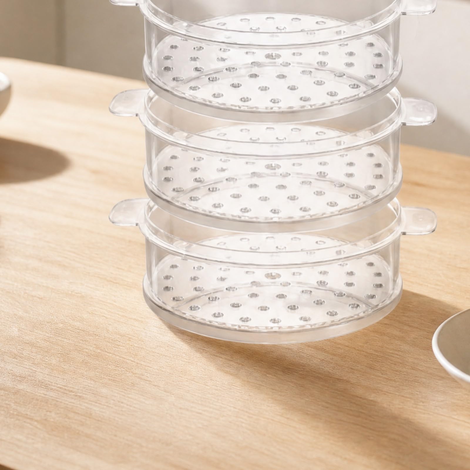 kowaku Grille Cuisson Compact Panier Vapeur Couvercle Léger pour Cuisine Domestique, 4 Couches