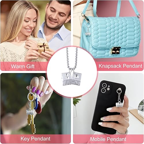 Miniatura 4 de OIIKI Dados peludos para espejo de coche, dados de metal para espejo retrovisor de automóvil, colgante de espejo automotriz, accesorios para