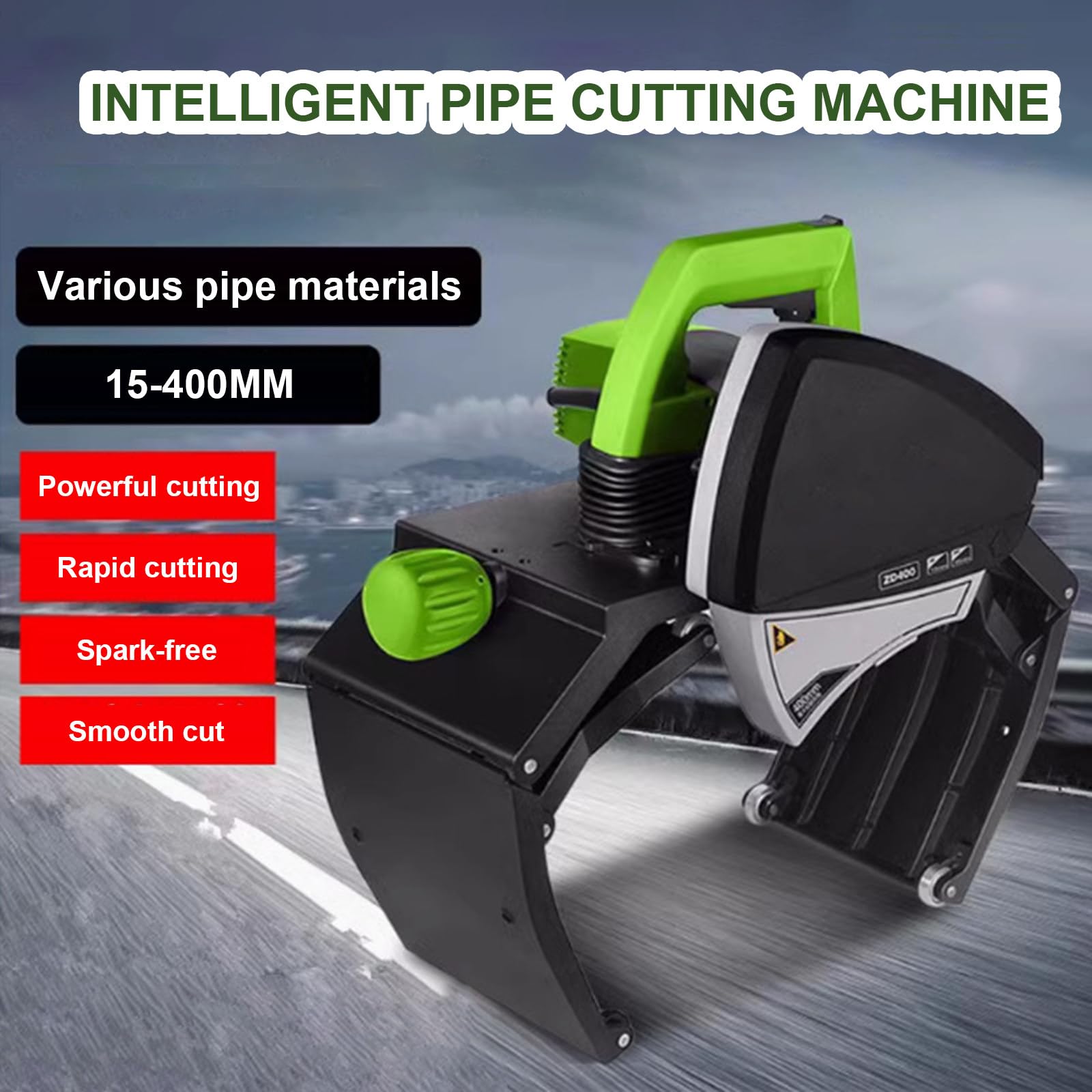 Cortador de tubos eléctrico, máquina de corte portátil de mano de 15-220 mm, corte preciso para fontanería y construcción